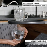 Tasses à café et à thé en verre à double paroi isolées Offre Spéciale tasses tasse en verre à haute teneur en borosilicate à double paroi