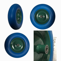 Pneu de brouette en mousse PU 4.00-8, pneu plein sans chambre à air de 16 pouces et roue pour épandeur de semences, chariot de jardin, chariot, chariot à roulettes