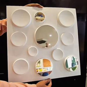 VUÔNG <span class=keywords><strong>PVC</strong></span> Tấm tường trang trí nội thất gỗ hạt Trần <span class=keywords><strong>PVC</strong></span> Trần 3D Panels - Product Image 5