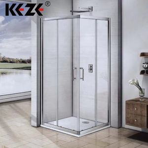 CE certificata in acrilico a forma di arco Hotel bagno box doccia con telaio lucido vassoio in vetro temperato scorrevole aperto Design moderno - Product Image 2