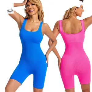 OEM ODM Combinaison de yoga de sport sans couture avec logo personnalisé Collants de musculation abdominale respirants et grande taille Gymwear pour femmes