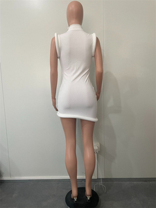 2024 nouveautés officielles femmes dames décontracté luxe élégant été blanc noir formel sortir Mini robe pour les femmes élégant - Product Image 3