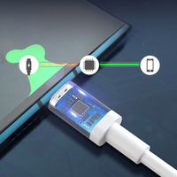 Kabel Pengisian Cepat & Transfer Data 2m 3-in-1 USB-C ke USB-A untuk iPad A16 10.9" iPad Pro 12.9" iPhone 15/16/17 dengan CarPlay