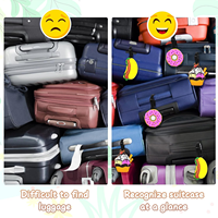 Étiquette à bagages en silicone personnalisée avec logo en gros, différentes formes, design Etiqueta De Maleta pour cadeaux promotionnels