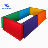 Panneau de séparation en mousse modulaire rembourré, cloison autoportante recouverte de vinyle pour gymnase, garderie et aire de jeux souple