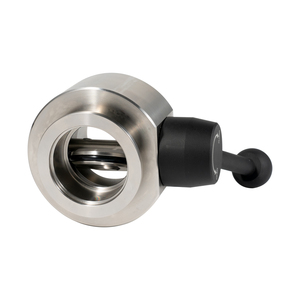 Vannes à vide pivotantes de haute qualité en acier inoxydable <span class=keywords><strong>KF</strong></span>/NW, vanne papillon SS304/SS316L à poignée manuelle pour gaz - Product Image 1