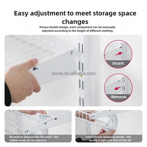 Armario Moderno Personalizado de Tamaño Pequeño, Puertas de MDF, Construcción de Acero Ensamblada, 1.4M de Ancho, para Almacenamiento de Ropa en el Dormitorio - Product Image 4