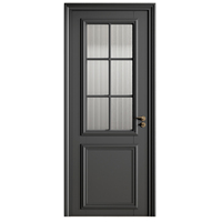 Bois massif de haute qualité Bois MDF personnalisé Placage de chêne Bois laqué français Double portes d'entrée