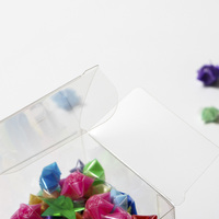 Vente directe d'usine Boîte de rangement pliable Boîte en plastique transparente jetable en PVC PET Boîte carrée pour l'emballage