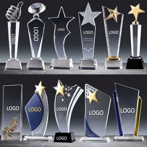 Wholesale Cheap Blank K9 Crystal <b>Trophy</b> Custom Logo 3d Laser <b>Engraving</b> Crystal <b>Trophy</b> Award Souvenir Customized Logo - Product Image 4