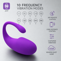 CE FCC RoHS UKCA REACH Zertifiziert 10 Jahre Garantie Amazon FBA Prep Smart App-Steuerung 10 Frequenzen U-förmiger Ei-Vibrator