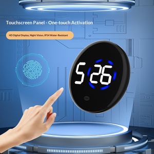 Horloge numérique électronique en plastique étanche pour <span class=keywords><strong>voiture</strong></span>, affichage de la vitesse, petite horloge de tableau de bord, vente en gros - Product Image 4