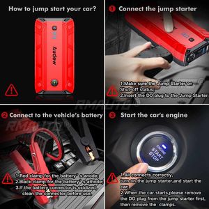 AUDEW เครื่องช่วยสตาร์ทรถยนต์ 17000mAh 1500A แบตเตอรี่สำรองสำหรับสตาร์ทรถยนต์ อุปกรณ์ช่วยสตาร์ทรถยนต์ฉุกเฉิน - Product Image 2