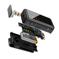 Mikrofon Nirkabel Lavalier Ganda 2.4G Terlaris, Konektor Tipe C, Peredam Kebisingan, Mikrofon Jepit untuk Smartphone dan YouTube