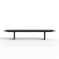 Table de conférence de direction moderne JORI AY-MT01 avec double rail d'alimentation dissimulé de 900 mm, USB, écologique, pour 6 à 10 personnes, bureau
