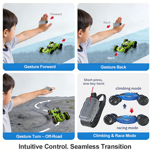 Voiture RC 4x4 amphibie à commande gestuelle 1:14, jouet éducatif STEM interactif pour enfants, idéal pour la salle de classe et les cadeaux tout-terrain - Product Image 2