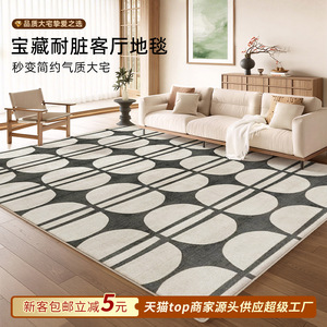 Alfombra de Salón Minimalista de Lujo EIFFEL HOME, Patrón Geométrico, Fibra de Poliéster, Lavable, Impermeable, Duradera, Primavera 2026, para Dormitorio - Product Image 4