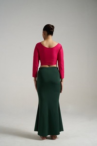 Falda moldeadora de poliéster con control de abdomen y efecto adelgazante, tipo peticoat, para usar con sari, faja elástica para mujer - Product Image 2