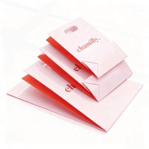 Personalized Classic Recyclable Ivory Board <b>Craft</b> Paper <b>Bags</b> Flat Handles Customizable for Jewelry Watch Eyewear Glasses - Product Image 1