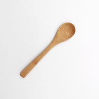 Cuillère à confiture en bambou pour enfants, mini cuillère à miel, cuillère en hêtre de 12,5 cm, mini cuillère de dégustation en bambou, cuillère à glace de cuisine