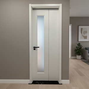 Puerta <span class=keywords><strong>Interior</strong></span> <span class=keywords><strong>de</strong></span> Melamina <span class=keywords><strong>de</strong></span> Cristal <span class=keywords><strong>de</strong></span> Carbono Plegable <span class=keywords><strong>de</strong></span> Tres a Siete Paneles, Duradera, para Sala <span class=keywords><strong>de</strong></span> Estar, Comedor, Apartamento, Dormitorio, Baja en Formaldehído - Product Image 4