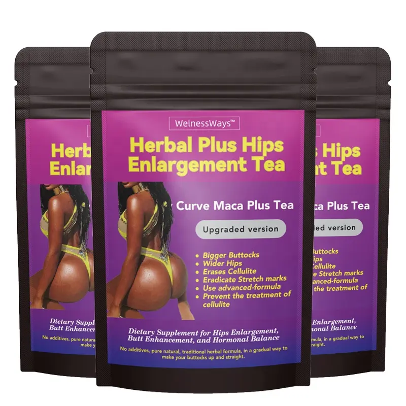 Herbal Ultimate Booty Curves Black Maca Herbal Plus Hips Ampliação Chá grande Bunda Quadril Nádega Enhancement Chá