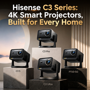 Projecteur laser triple 4K Hisense C3 Ultra, 3200 lumens, projecteur de cinéma maison intelligent avec zoom optique, Dolby Vision, audio <span class=keywords><strong>JBL</strong></span> - Product Image 1