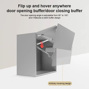 Supports de porte à fermeture amortie pour meubles, charnières de levage pour armoires à étagères, fixation vers le <span class=keywords><strong>haut</strong></span>, vérins à gaz robustes - Product Image 5