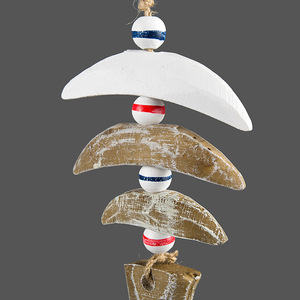 Mediterranean Resin Fish String <b>Wall</b> <b>Decor</b> Vintage Distressed Irregular Shape Indoor Hand Woven Synthetic Resins - Product Image 3