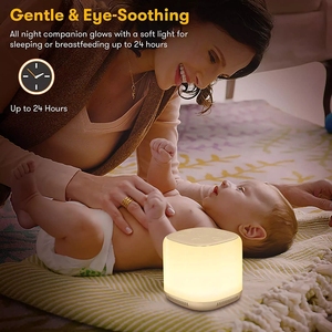 Máquina <span class=keywords><strong>de</strong></span> sonido para dormir portátil para adultos y bebés, dispositivo con 24 sonidos calmante, luz nocturna, color blanco - Product Image 5