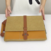 Tas Laptop Kulit Mikrofiber Untuk Macbook Air Pro Lenovo HP 13 14 15 16 inci Sleeve Case