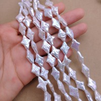 Perles d'eau douce naturelles blanches en forme d'étoile de qualité AAA certifiées par un tiers, 10x14mm, en vrac, marque XM, Chine, vente en gros