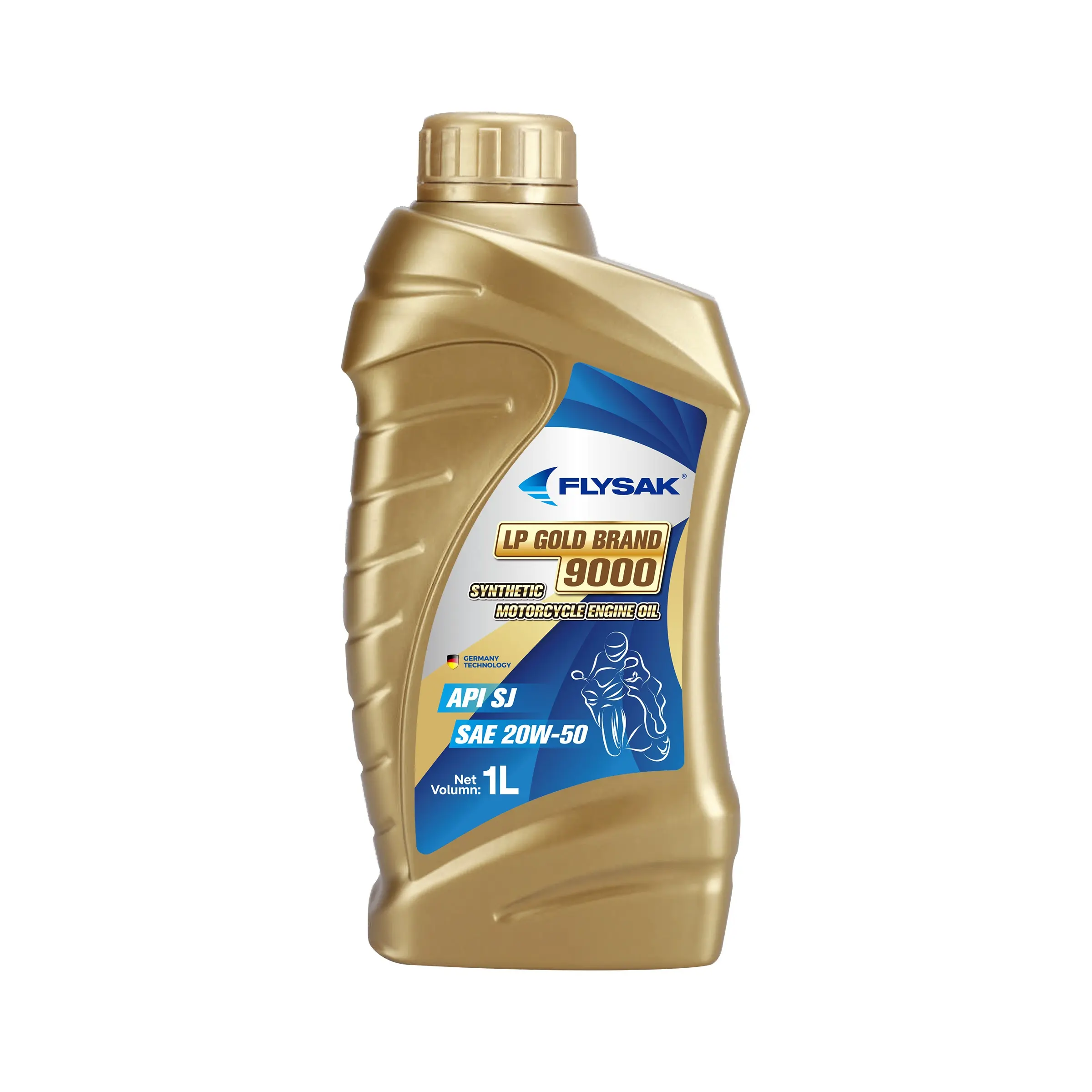 automotive engine oil China wholesaler LP Gold Brand 9000 SJ 20W50 Synthetic Motorcycle Engine Oil 1L