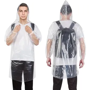 Impermeable Desechable <span class=keywords><strong>de</strong></span> Plástico para Adultos y Niños, para Emergencias, Pesca, Viajes, Camping, Senderismo, Ropa Impermeable Portátil - Product Image 1