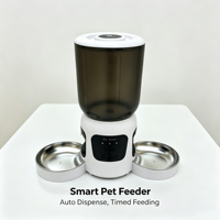 Distributore Automatico di Cibo per Animali Domestici Smart da 6L con Doppia Ciotola, Telecamera, Eco-Friendly, Moderno, Temporizzato, Controllo tramite App, Registrazione Vocale, in Plastica ABS Resistente