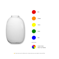 Vase en plastique transparent ovale, léger, moderne, réutilisable, écologique, récipient de table pour la décoration de la maison et les événements