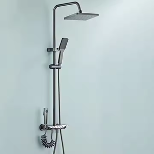 Sistema <span class=keywords><strong>Doccia</strong></span> Termostatico di Lusso 4-in-1 <span class=keywords><strong>con</strong></span> Rubinetti in Ottone <span class=keywords><strong>e</strong></span> <span class=keywords><strong>Soffione</strong></span> per Hotel, Appartamenti o Ville - Product Image 2