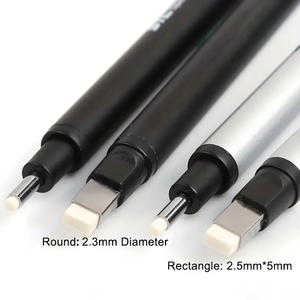 Bút tẩy với đầu bút có thể thu vào và giá đỡ kim loại vàng Sử dụng lõi bút cao su để dễ dàng xóa các bản phác thảo và bản vẽ - Product Image 2