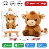 Boneka Plush Custom, Gantungan Kunci Plush Custom, Boneka Sapi Highland Kartun, Koleksi Boneka Plush, Boneka Kenang-kenangan Bermerek Custom, Boneka Personalisasi