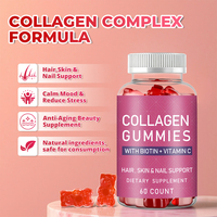 Gummies de collagène personnalisables OEM avec biotine et antioxydants pour la santé de la peau des adultes
