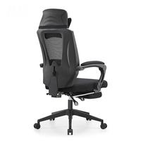 Chaise de bureau 2 en 1 avec appui-tête et soutien lombaire - Chaise inclinable en maille respirante avec repose-pieds pour la sieste
