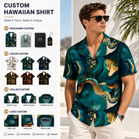 Chemise hawaïenne pour homme à manches courtes, boutonnée, imprimé intégral, qualité supérieure, pour l'été, la plage, les vacances, décontractée, OEM ODM, vente en gros