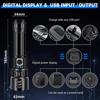 Offre Spéciale Xhp70 p90 Linterna Flash Light Aluminium Type C Haute Lumen Torche Étanche USB Charge Tactique Led Lampe De Poche Extérieure