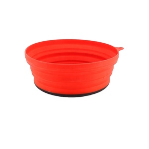 Échantillon gratuit : Bol et assiette pliables en polyester légers et compacts pour le camping, plat à riz rond en polyester + base en PA, silicone - Product Image 1