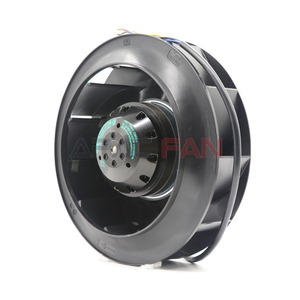 Ventilateur radial AC R2E220-AB06-05, 220 mm, à pales courbées vers l'arrière, 230 VAC, 2700 tr/min, 600 CFM, 85 W, pour ventilation et refroidissement industriel, PA 6 - Product Image 1