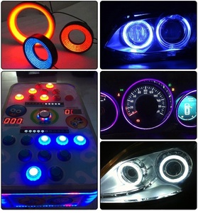 <span class=keywords><strong>Anneau</strong></span> circulaire LED RGBIC WS2812B, lumière pixel à plaque rigide, couleur pleine, individuellement programmable, œil d'ange, 5050, intelligent, magique, programmable - Product Image 6
