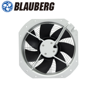Ventilateur axial DC Blauberg 310V 115W 1200m³/h CE 3C pour l'alimentation en air des métros, installation efficace, ventilateurs à flux axial personnalisables