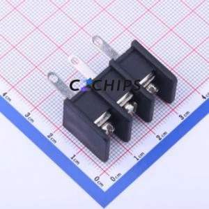 DBT30H-9.5-3P-BK-P Barrier Terminal Block Through hole Component (THT),P=9.5mm Connector Two Sides 9.5mm 1x3P Straight Pin - Product Image 2