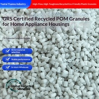 Granulés de plastique recyclé POM 100% PCR (post-consommation) certifiés GRS, blancs, recyclables, écologiques, qualité spéciale pour les consommateurs