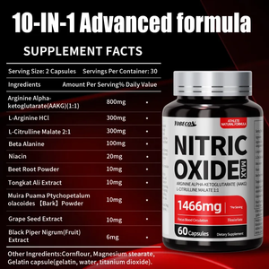 Suplementos de Óxido Nítrico de Marca Privada, Cápsulas Dietéticas Naturales para Energía, Crecimiento Muscular y Apoyo a la Salud - Product Image 2